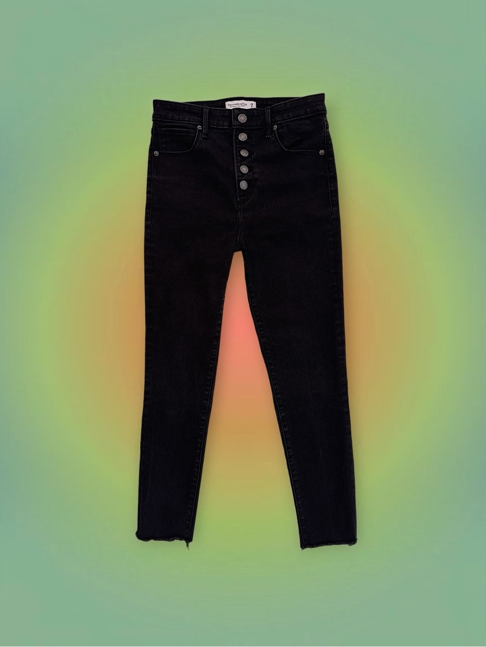 ✨Abercrombie & Fitch✨High-Rise Black Button-Fly Jeans